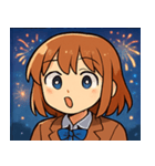 花火とワクワク女子高生2@SFW（個別スタンプ：14）