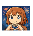 花火とワクワク女子高生2@SFW（個別スタンプ：15）