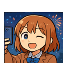 花火とワクワク女子高生2@SFW（個別スタンプ：16）
