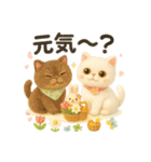 ふわふわエキゾチックショートヘアの春S（個別スタンプ：3）