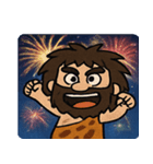 花火とウホウホ原始人@SFW（個別スタンプ：1）