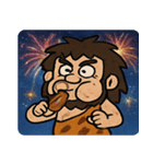 花火とウホウホ原始人@SFW（個別スタンプ：9）