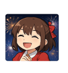 花火とキラキラ女性アイドル@SFW（個別スタンプ：4）