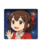 花火とキラキラ女性アイドル@SFW（個別スタンプ：7）
