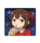 花火とキラキラ女性アイドル@SFW（個別スタンプ：10）