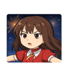 花火とキラキラ女性アイドル@SFW（個別スタンプ：15）