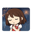 花火とキラキラ女性アイドル@SFW（個別スタンプ：24）