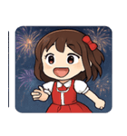 花火とキラキラ女性アイドル@SFW（個別スタンプ：26）