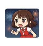 花火とキラキラ女性アイドル@SFW（個別スタンプ：29）