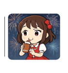 花火とキラキラ女性アイドル@SFW（個別スタンプ：30）