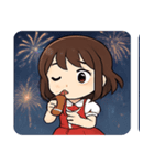 花火とキラキラ女性アイドル@SFW（個別スタンプ：31）