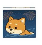 花火とニコニコ柴犬@SFW（個別スタンプ：8）