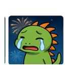 花火とまったりイグアナ@SFW（個別スタンプ：2）