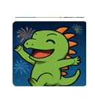 花火とまったりイグアナ@SFW（個別スタンプ：5）