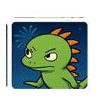 花火とまったりイグアナ@SFW（個別スタンプ：6）