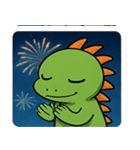 花火とまったりイグアナ@SFW（個別スタンプ：7）