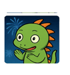 花火とまったりイグアナ@SFW（個別スタンプ：8）