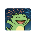 花火とまったりイグアナ@SFW（個別スタンプ：17）