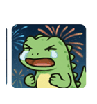 花火とまったりイグアナ@SFW（個別スタンプ：18）