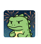 花火とまったりイグアナ@SFW（個別スタンプ：19）