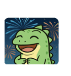 花火とまったりイグアナ@SFW（個別スタンプ：20）