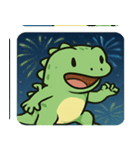 花火とまったりイグアナ@SFW（個別スタンプ：22）