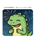 花火とまったりイグアナ@SFW（個別スタンプ：24）