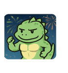 花火とまったりイグアナ@SFW（個別スタンプ：28）