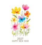 2027年/令和9年/未年/羊年/あけおめ/年賀状（個別スタンプ：38）