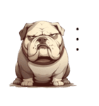 可愛さゼロのブルドッグ【日常編5】犬（個別スタンプ：1）