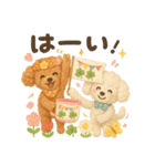 ふわふわトイプードルの春スタンプ（個別スタンプ：6）