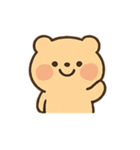 ミルクティーくま Qomi のぼんやり劇場（個別スタンプ：1）