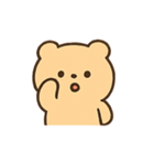 ミルクティーくま Qomi のぼんやり劇場（個別スタンプ：5）