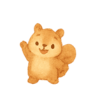 キャラメルリスほっこりパック（個別スタンプ：1）