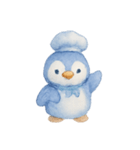 ブルーベリーペンギンシェフほっこり（個別スタンプ：1）