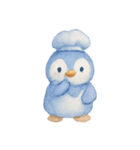 ブルーベリーペンギンシェフほっこり（個別スタンプ：5）