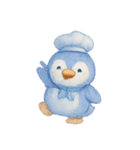 ブルーベリーペンギンシェフほっこり（個別スタンプ：9）