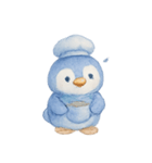 ブルーベリーペンギンシェフほっこり（個別スタンプ：14）