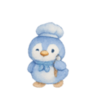 ブルーベリーペンギンシェフほっこり（個別スタンプ：15）