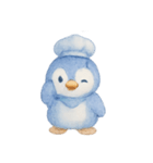 ブルーベリーペンギンシェフほっこり（個別スタンプ：18）
