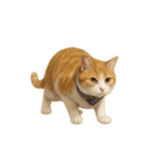 かわいいオレンジ色の猫のステッカー（個別スタンプ：15）