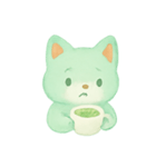 ミントティーフォックスほっこり（個別スタンプ：1）