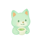 ミントティーフォックスほっこり（個別スタンプ：3）