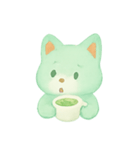ミントティーフォックスほっこり（個別スタンプ：4）