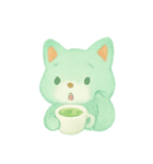 ミントティーフォックスほっこり（個別スタンプ：5）