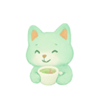 ミントティーフォックスほっこり（個別スタンプ：7）