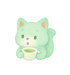 ミントティーフォックスほっこり（個別スタンプ：14）