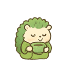 抹茶ハリネズミ春の茶祭り（個別スタンプ：1）