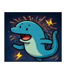 花火とビリビリ電気ウナギ@SFW（個別スタンプ：5）