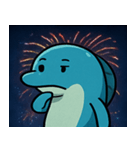 花火とビリビリ電気ウナギ@SFW（個別スタンプ：7）